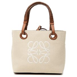 Mini Borsa Tote Anagram in Canvas LOEWE Marrone