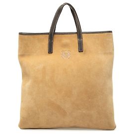 Tote Anagram LOEWE in camoscio beige