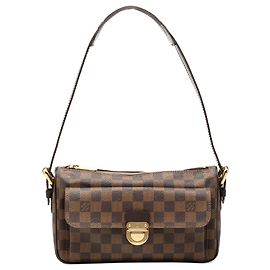 Borsa Satchel Louis Vuitton Damier Ebene Ravello GM Marrone