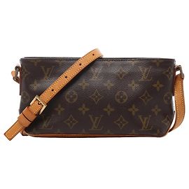 Borsa a tracolla Louis Vuitton Trotteur Monogram Canvas in marrone M51240