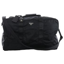 Prada 2Way Reisetasche aus Tessuto Nylon und Leder in Schwarz