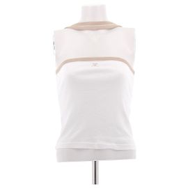 Courreges Top sans manches blanc