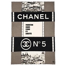 Bufanda Chanel N°5 gris de cachemira
