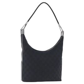 GUCCI GG Canvas Shoulder Bag Black Silver 001 3814