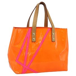 LOUIS VUITTON Monogram Vernis Fluo Reade PM Hand Bag Orange M91905
