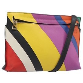 LOEWE Schultertasche aus Leder Multicolor Gold