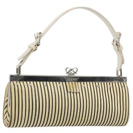LOEWE Shoulder Bag Leather White Silver