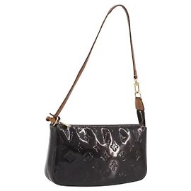 LOUIS VUITTON Monogram Vernis Pochette Pouch Amarante M91576 LV