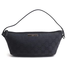 Pouch Gucci GG Canvas in nero
