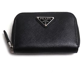 Prada Black Leather Coin Purse