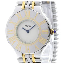 Orologio Cartier Must 21 Acciaio Placcato Oro Quartz Unisex W10050F4