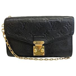 Louis Vuitton Saint Germain Pochette aus schwarzem Leder
