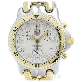 Orologio TAG HEUER Sel Chronograph Gold Plated Steel Watch CG1120