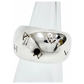 Anello a fascia Chanel in argento sterling 925