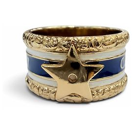 Anel Christian Dior DIOR com logótipo de estrela em metal