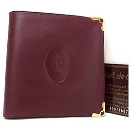 Carteira Cartier Bi-fold em Bordeaux