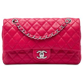 Chanel Pink Medium Classic Caviar Double Flap