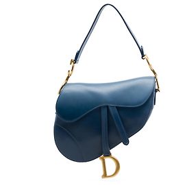 Sac Saddle Dior en veau dégradé bleu