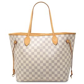 Louis Vuitton White Damier Azur Neverfull MM
