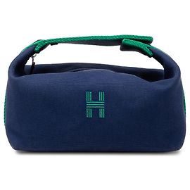 Hermès Blue Small Toile Bride A Brac Case