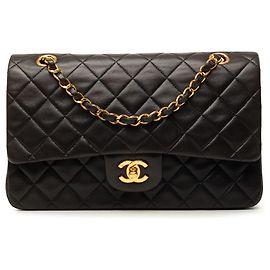 Chanel Black Medium Classic Lambskin Double Flap