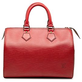 Louis Vuitton Red Epi Speedy 25