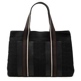 Hermès Black Canvas Sac Troca Horizontal MM