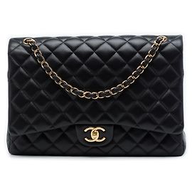 Chanel Black Maxi Classic Lambskin Double Flap