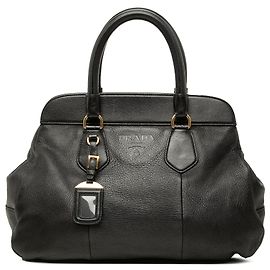 Borsa Prada in Vitello Daino nera
