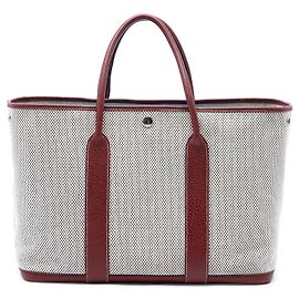 Hermès Garden Party 36 em Toile Bege e Negonda