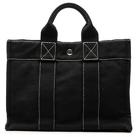 Hermès Black Canvas Fourre Tout PM