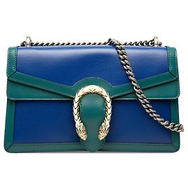 Borsa a tracolla Dionysus Gucci in pelle bicolore blu Medium