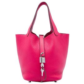 Hermès Pink Clemence Picotin Lock 18