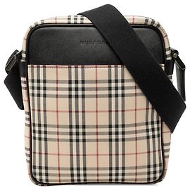 Borsa a tracolla Burberry Beige House Check Canvas