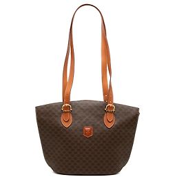 Céline Celine Brown Macadam Coated Canvas Tote
