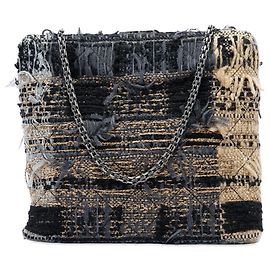Chanel Black Multicolor Tweed Quadrato Box Crossbody
