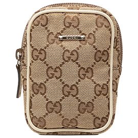 Funda para cigarrillos Gucci de lona GG beige
