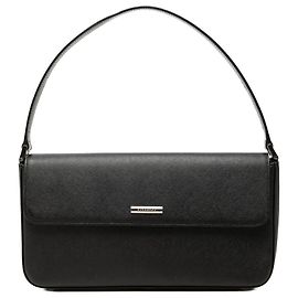 Borsa a tracolla con patta Burberry in pelle nera