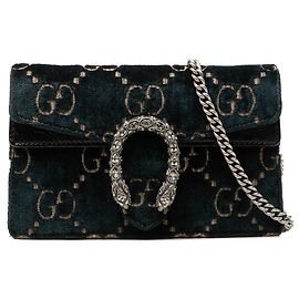 Gucci Mini Dionysus Crossbody in velluto blu GG