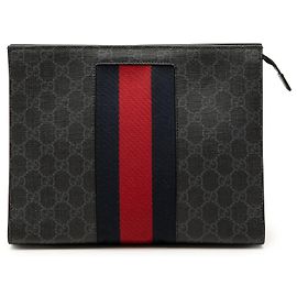 Clutch Gucci Black GG Supreme Web