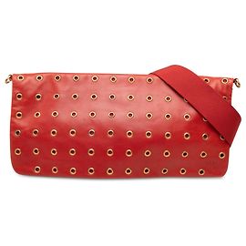 Borsa a tracolla Prada in Nappa rossa con occhielli