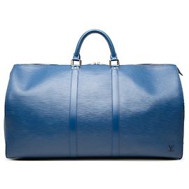 Louis Vuitton Blue Epi Keepall 55