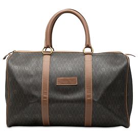 Bolsa Boston Dior em tela revestida com padrão favo de mel preto