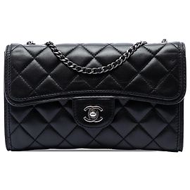 Chanel Black Small Quilted Lambskin Citizen Zip Flap