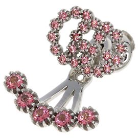 Orecchino singolo Gucci GG Running in zaffiro rosa