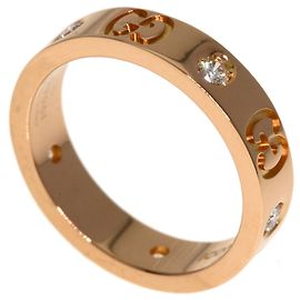 Anillo Gucci Icon con Diamantes en Oro Rosa 18K