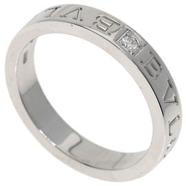 Bulgari Bvlgari Double Logo Diamond Ring in 18K White Gold