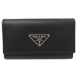 Portachiavi in pelle Saffiano Prada