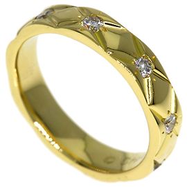 Chanel Matelassé Half Eternity Diamantring aus 18K Gelbgold