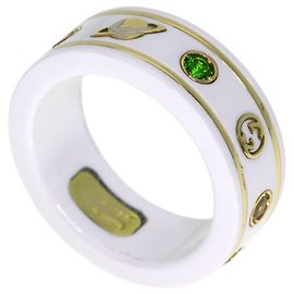 Bague anneau Gucci Icon avec pierres précieuses multicolores
